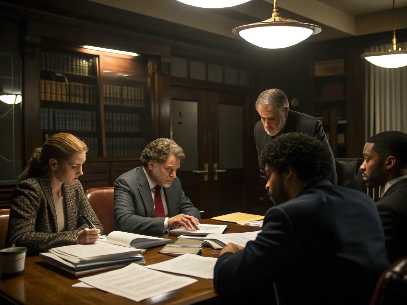 A professional image of lawyers in a boardroom discussing business strategies, symbolizing expert legal advice for businesses.