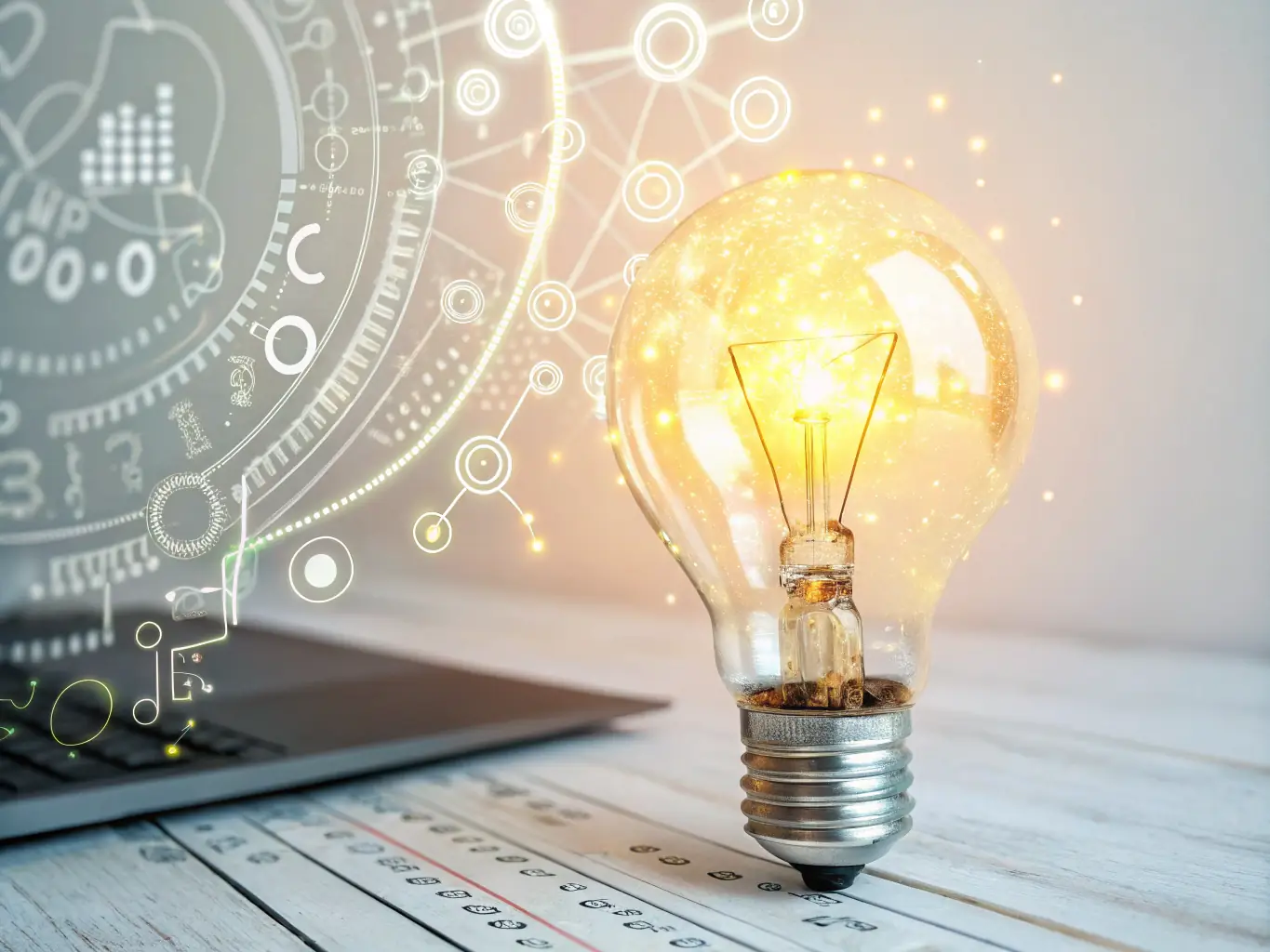 A digital illustration of a lightbulb with a shield around it, symbolizing intellectual property protection.